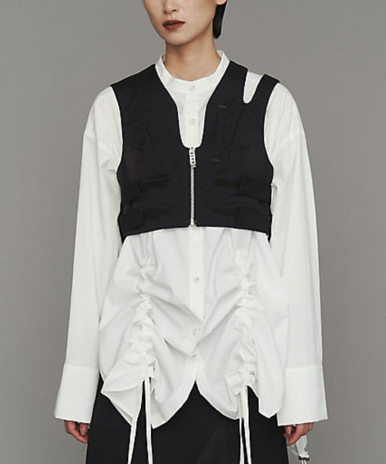 UN3D. HEM GATHER SH ホワイト