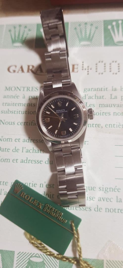 ROLEX 自動巻き ブラックダイヤル 時計