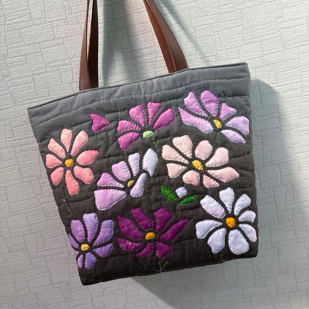 【non】ハワイアンキルトトートバッグ　　　　揺れるコスモス♡