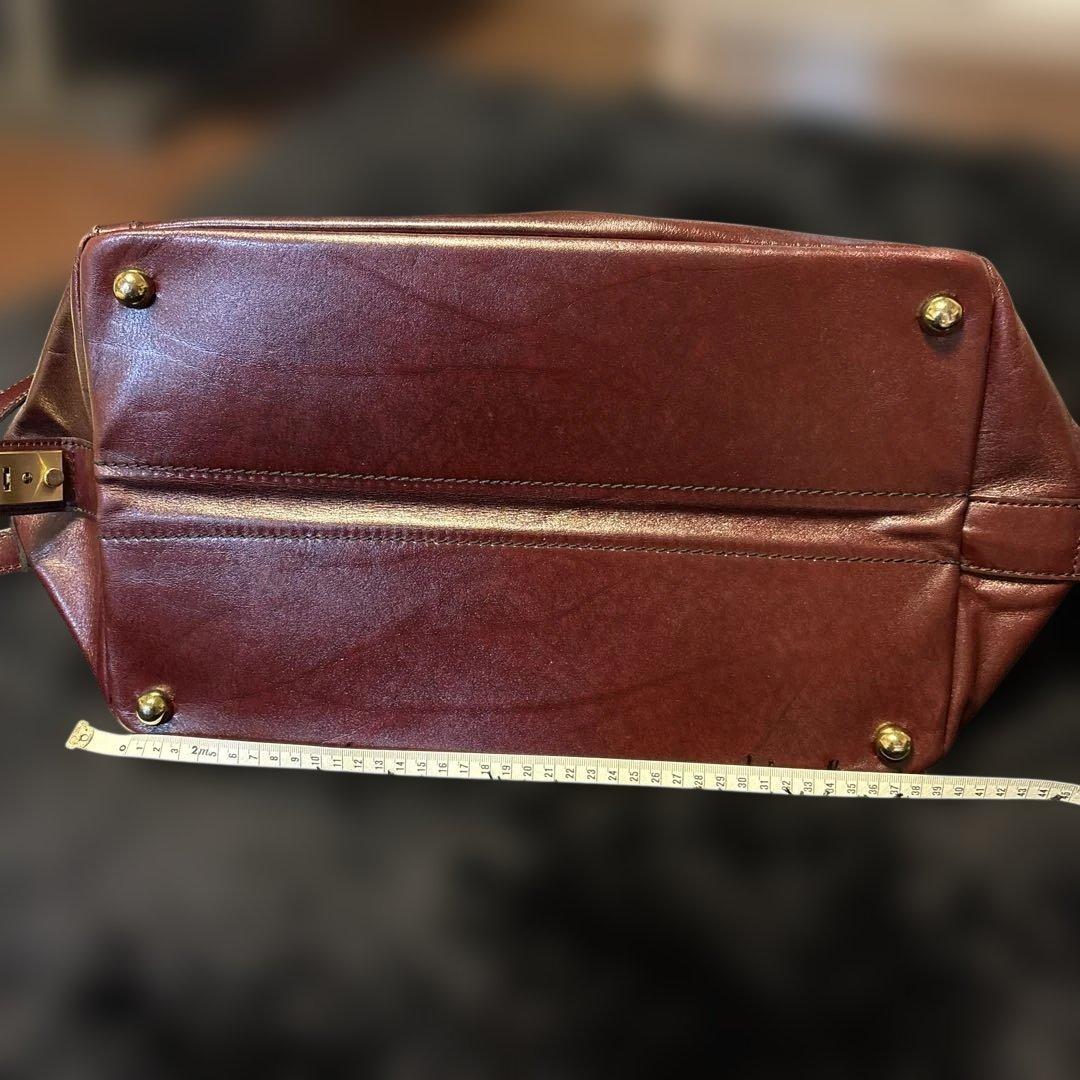 GOLD PFEILダークブラウン レザー バッグ 大容量