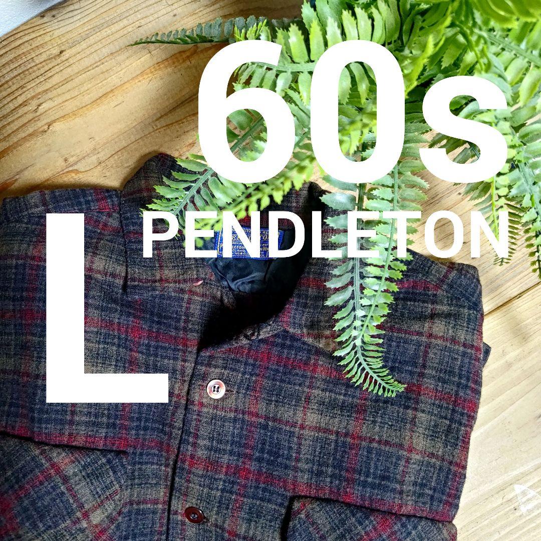 【好配色】60s USA製 PENDLETON ウールボードチェックシャツ