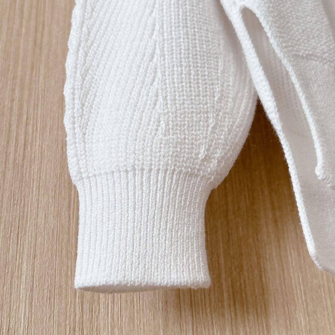 【1360】アナイ　コットンクルーネックプルオーバー　白　38 春