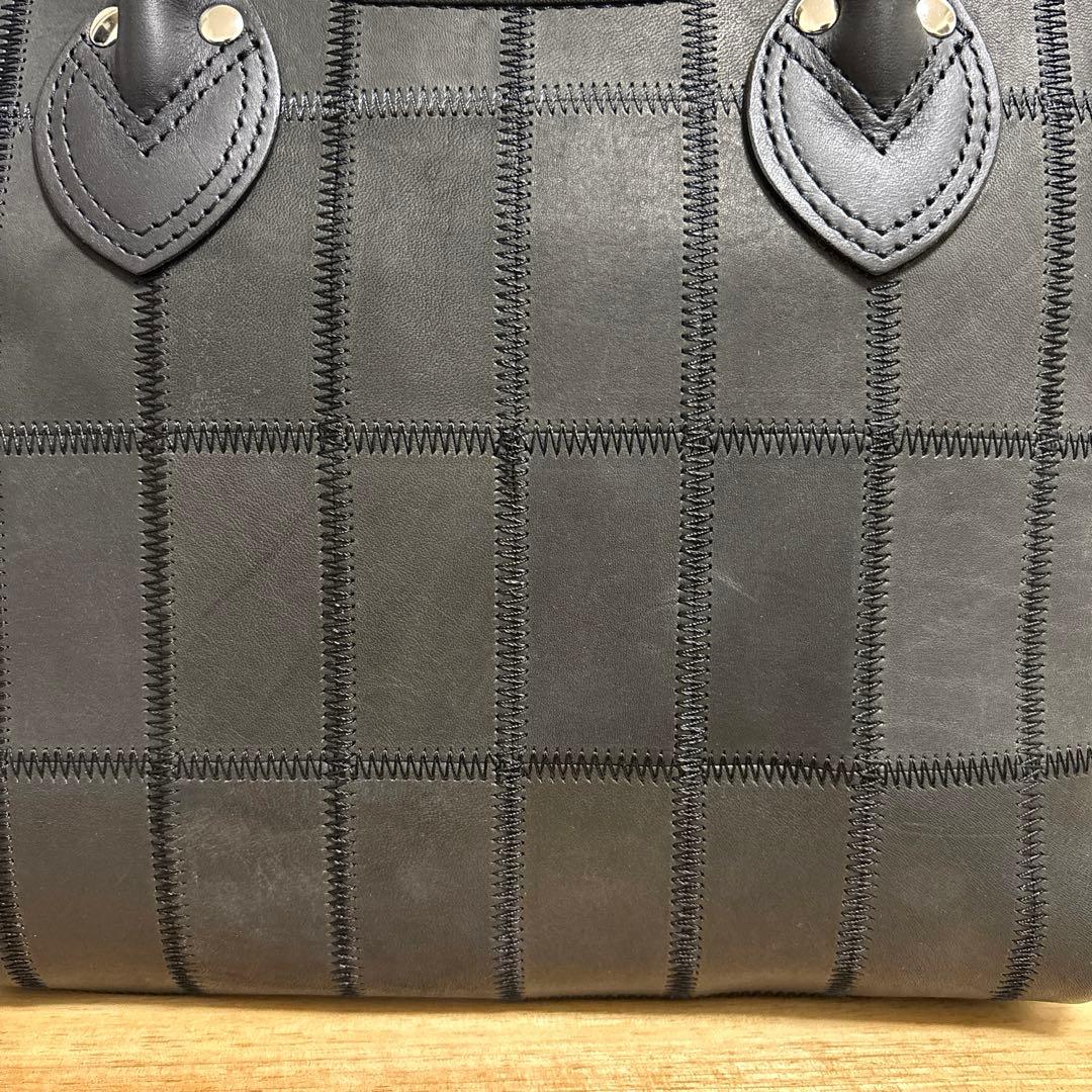 新品✨TRION トライオン 本革 2WAYミニトートバッグ グラブレザー　黒