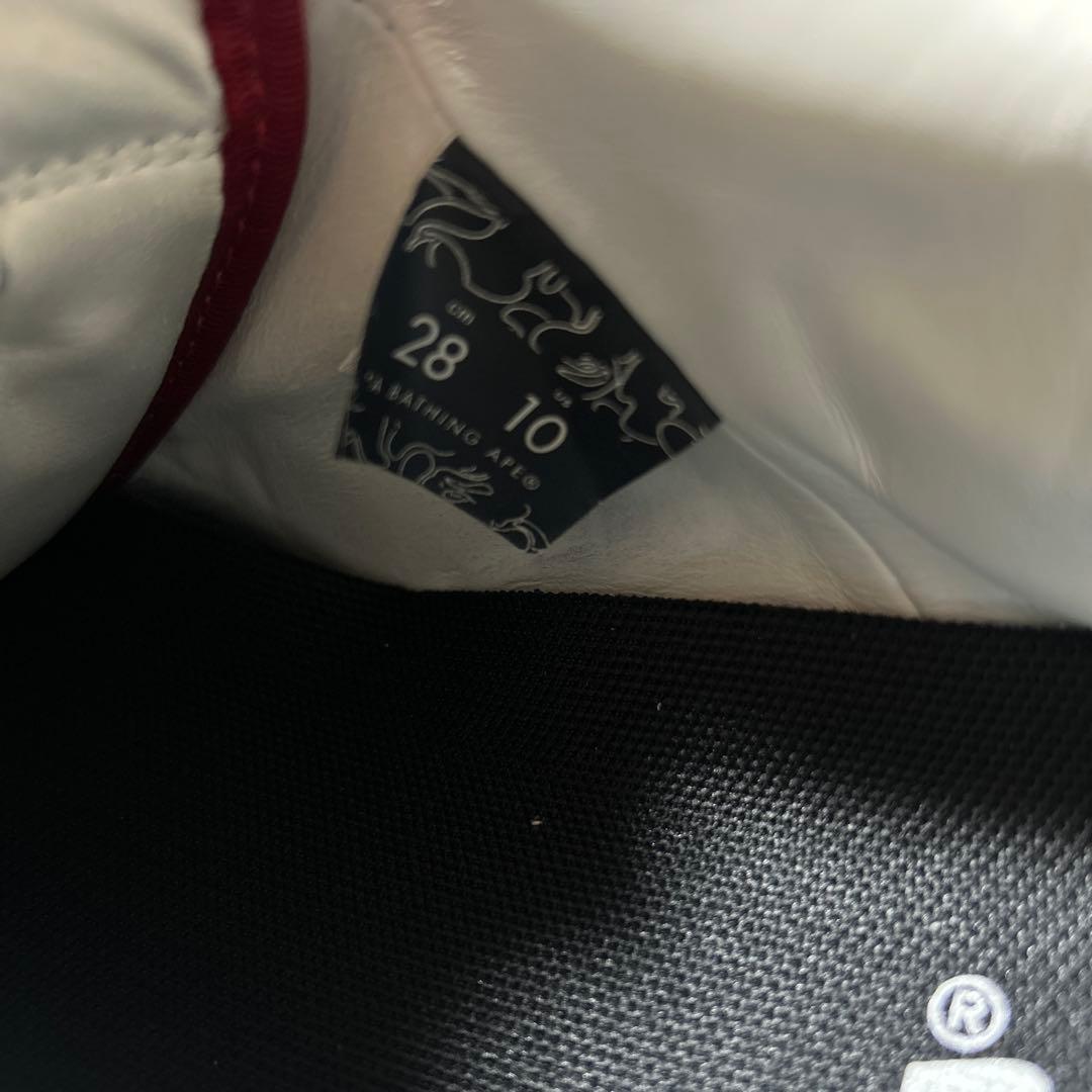 A BATHING APE BAPE STA 赤白 28cm