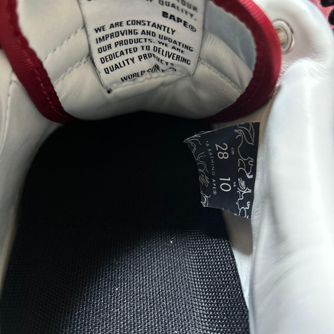 A BATHING APE BAPE STA 赤白 28cm