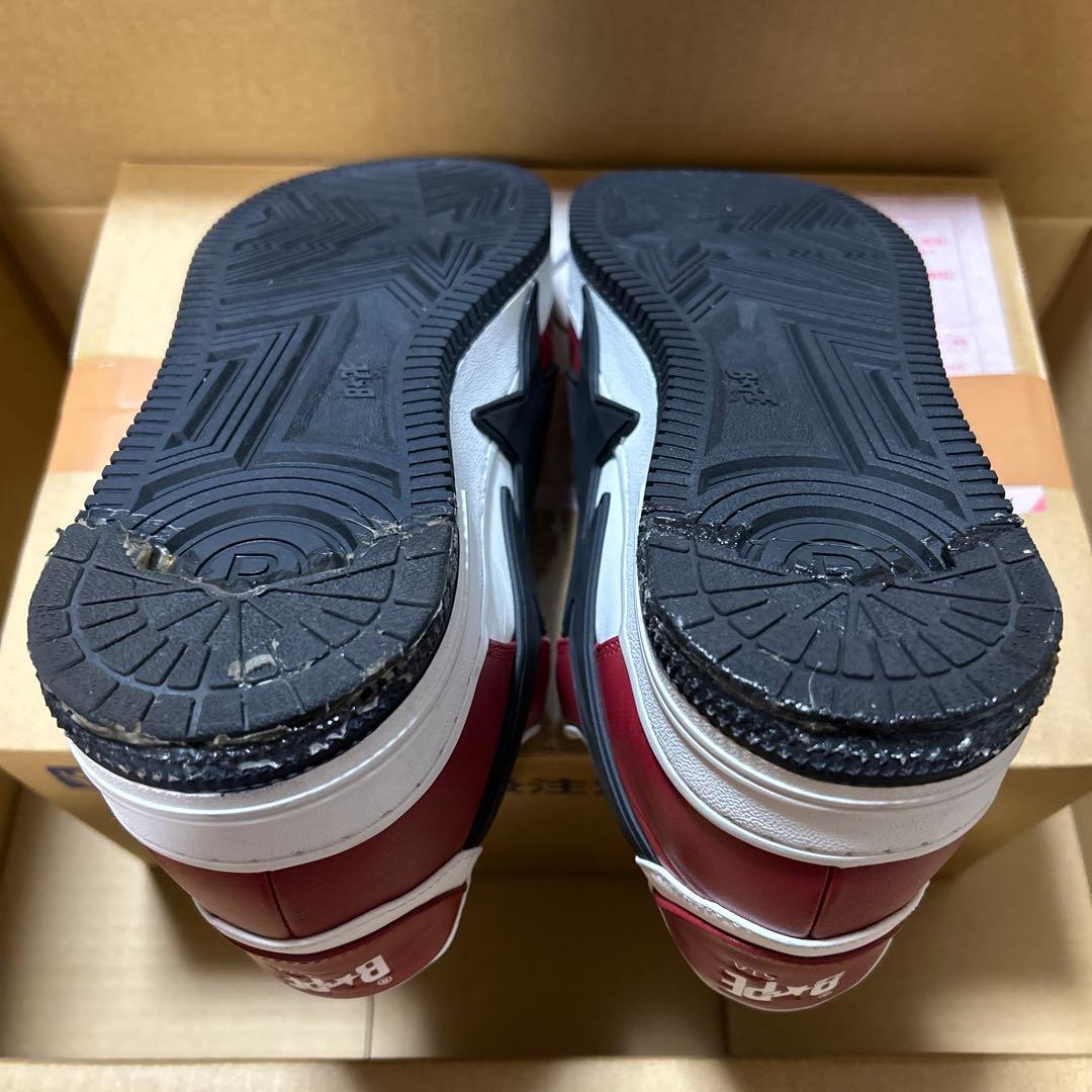 A BATHING APE BAPE STA 赤白 28cm