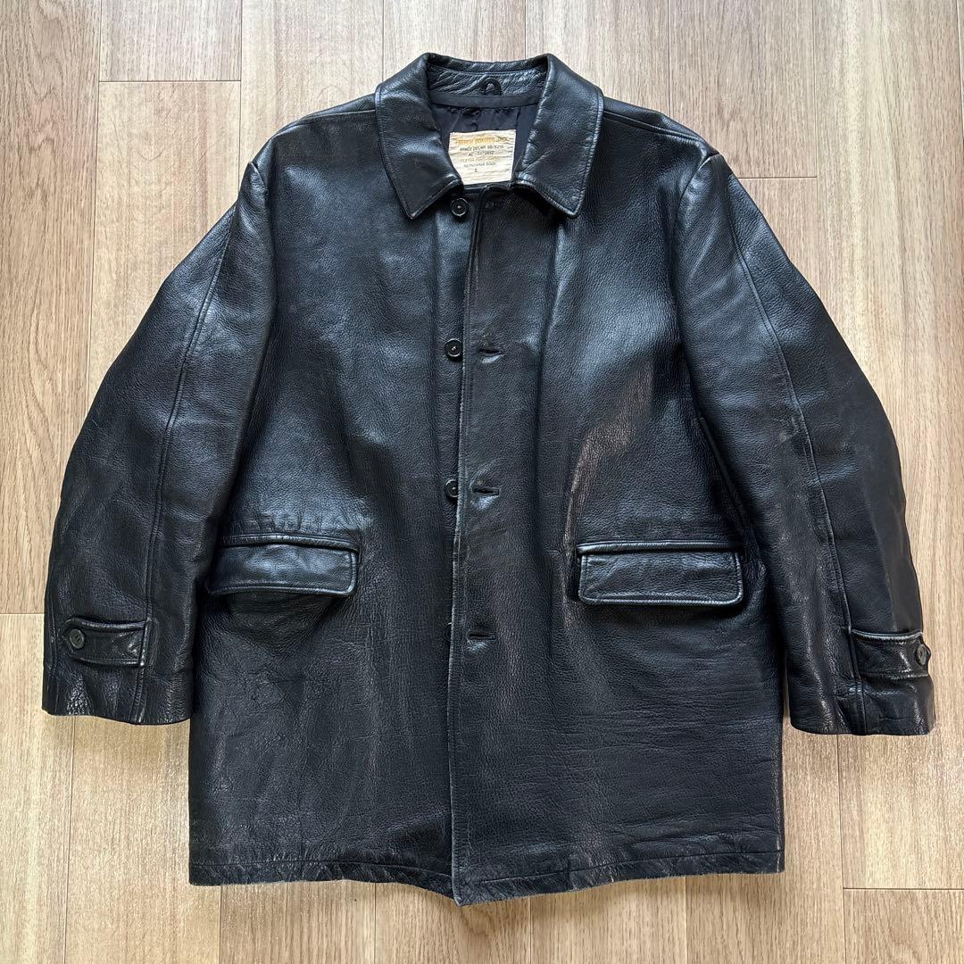 70s フレンチ レザージャケット コート 本革 極上 スペシャル