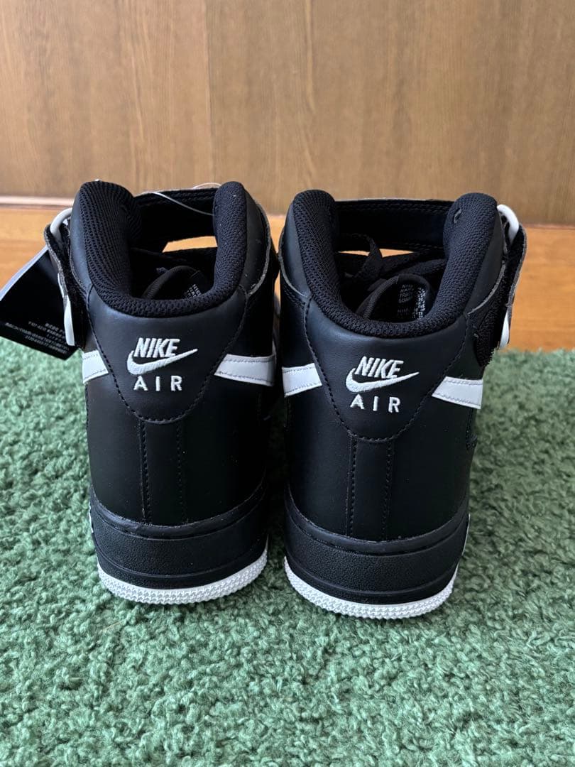 NIKE エアフォース1 ミッド ブラック ホワイト27cm