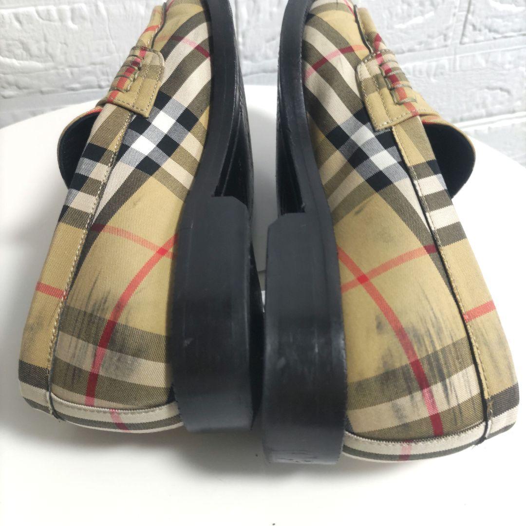 Burberry　バーバリー　ノバチェック　ローファー 　キャンバス　36.5
