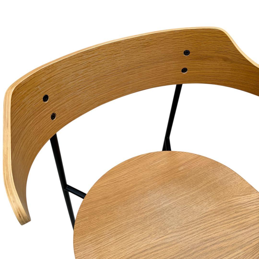 美品　関家具　ダイニングチェア　カペル　KAPELL　食卓イス　板座