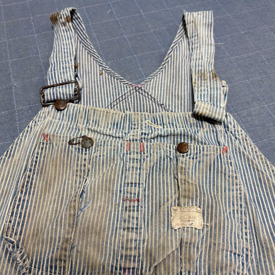 襤褸 60s bigmac ヒッコリー オーバーオール フェード 雰囲気◎