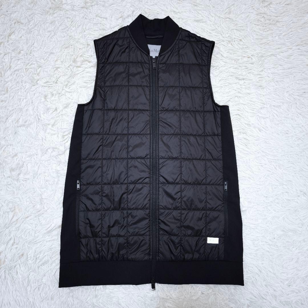 未使用級 MaxMara マックスマーラ カシミヤダウンベスト 黒 38