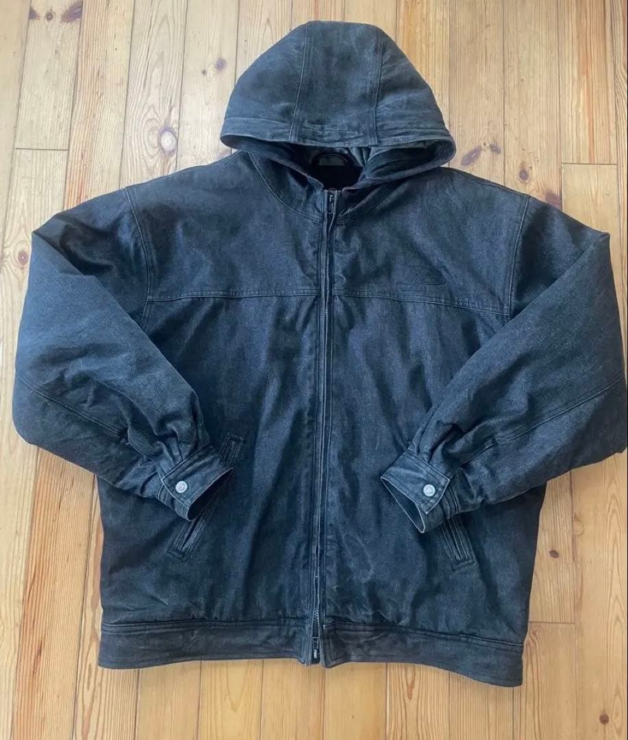 pellepelle デニム生地 裏地キルティング ジップアップジャケット XL