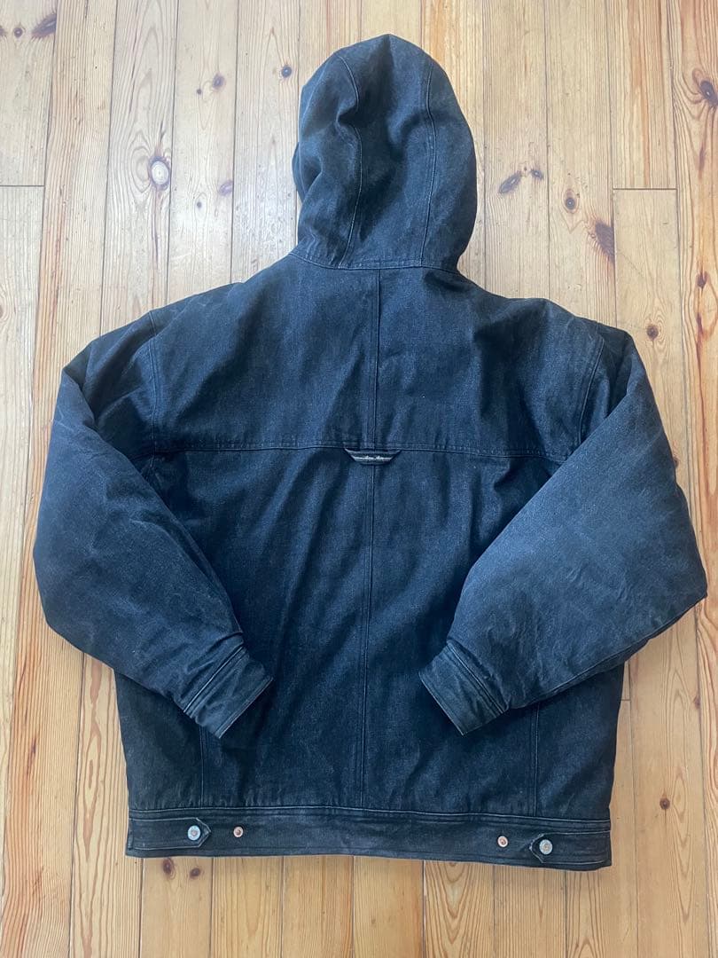 pellepelle デニム生地 裏地キルティング ジップアップジャケット XL