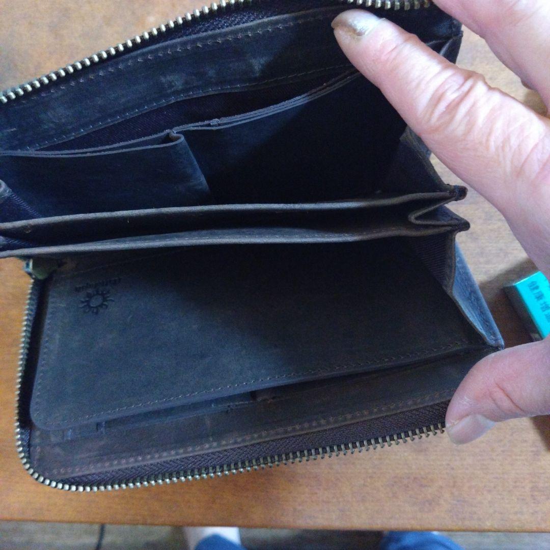 ハレルヤ　小さい長財布　ダークブラウン　チョコ