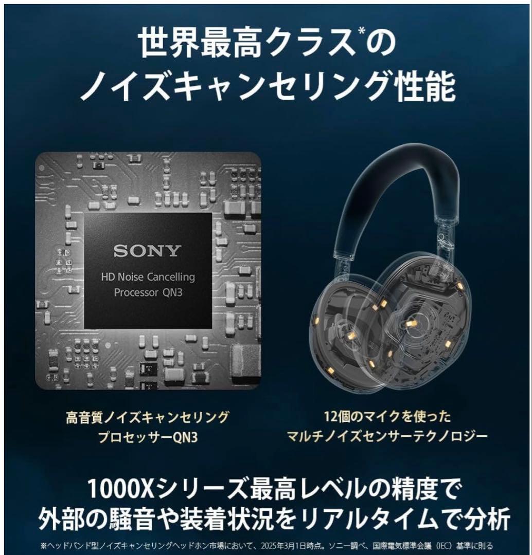 【新品】ソニー SONY ワイヤレスヘッドホン WH-1000XM6