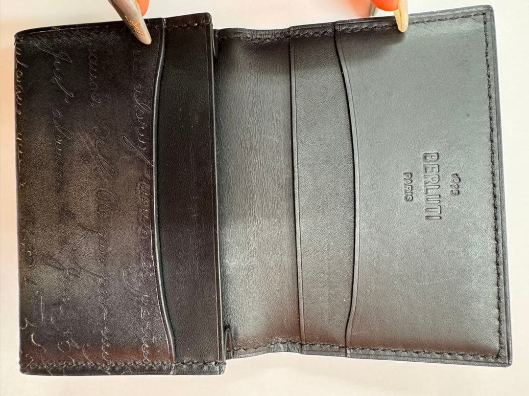 【美品】Berluti ブラックレザー 名刺入れ