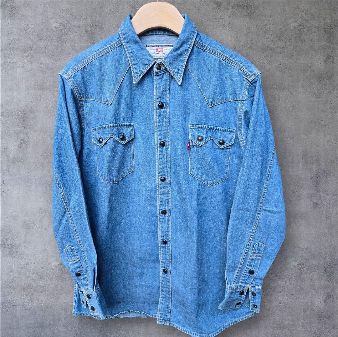 ​【極上】リーバイス 西部劇モデル ウエスタン デニムシャツ M 濃紺 BIGE