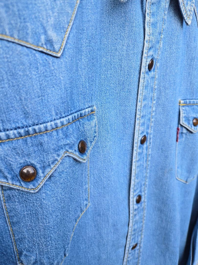 ​【極上】リーバイス 西部劇モデル ウエスタン デニムシャツ M 濃紺 BIGE