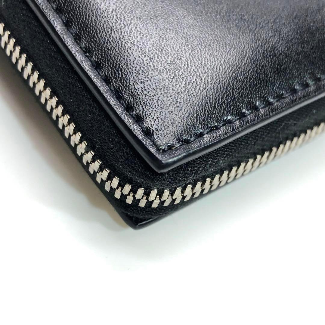 未使用級✨箱付 ボッテガヴェネタ カセット ラウンドファスナー ブラック 長財布