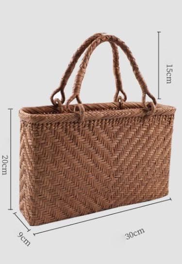 【期间限定】山葡萄 山葡萄カゴバッグ 職人手編み 網代編み 籠 手提げ 内布付き