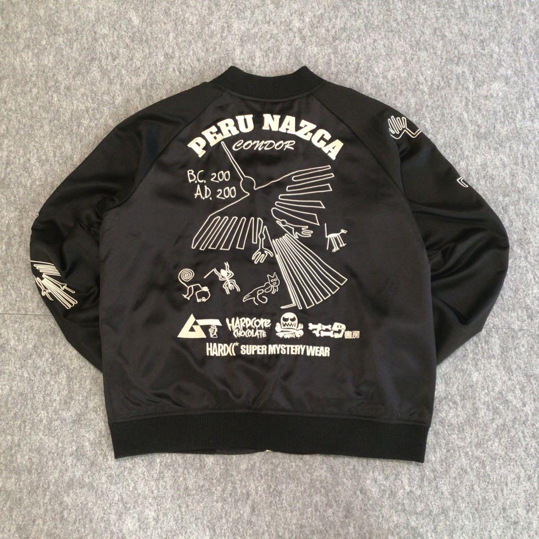 【けん町】激レア　ハードコアチョコレート　ナスカジャン　フマナブラック L