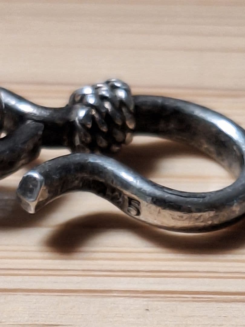 未使用！シルバー925Silver925極太ビザンチンブレスレット20cmゴツめ