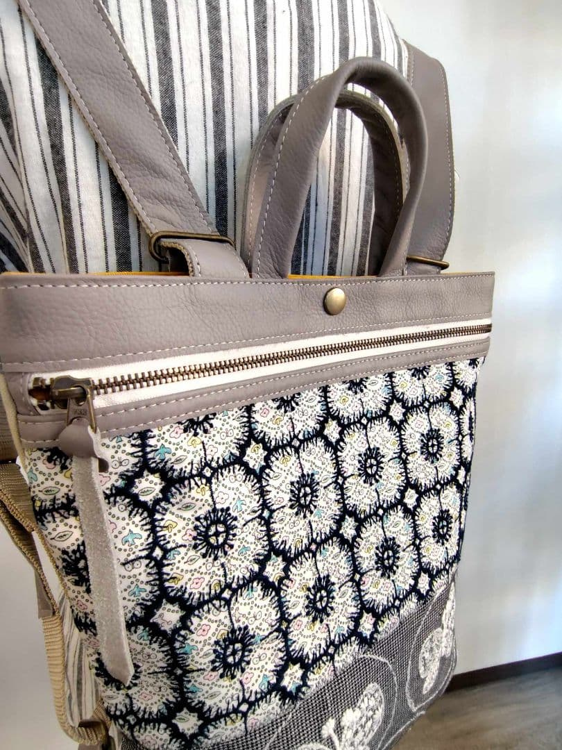 ク*ク様 ミナペルホネン/フォレストウェーブ×アネモネ　フォレストウィング/牛革