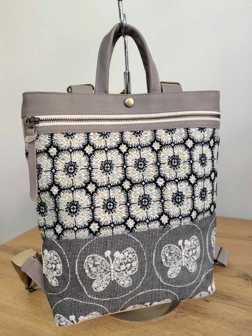 ク*ク様 ミナペルホネン/フォレストウェーブ×アネモネ　フォレストウィング/牛革