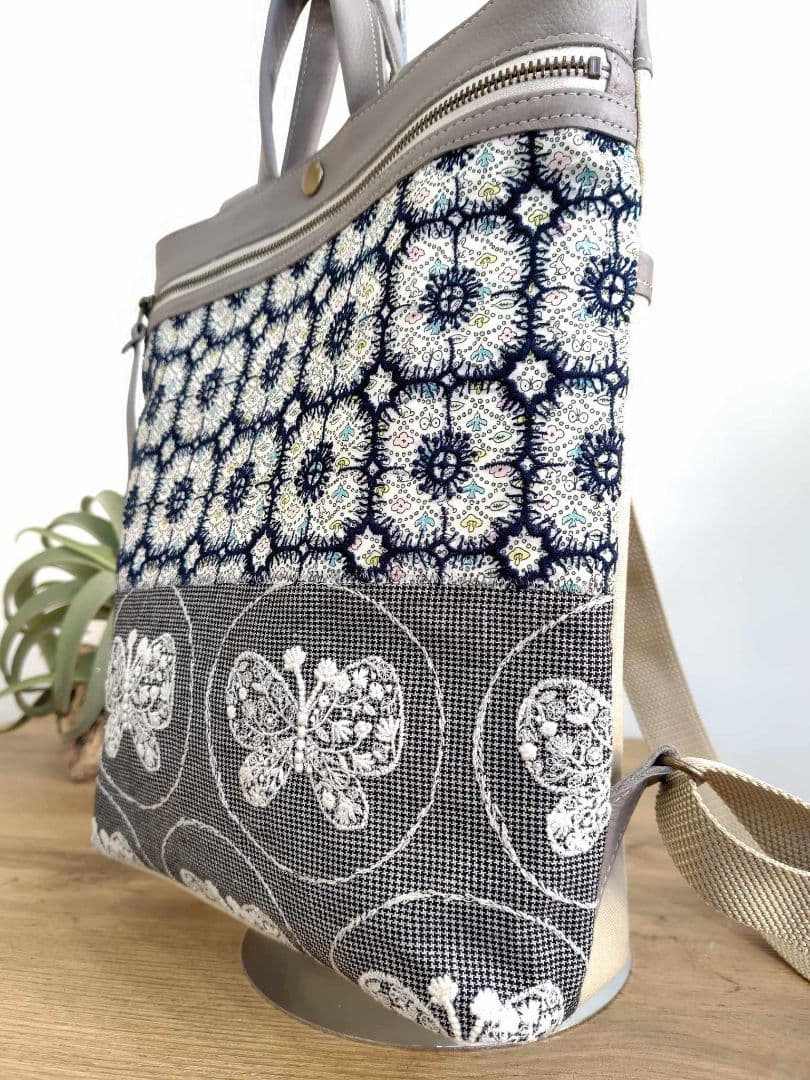 ク*ク様 ミナペルホネン/フォレストウェーブ×アネモネ　フォレストウィング/牛革