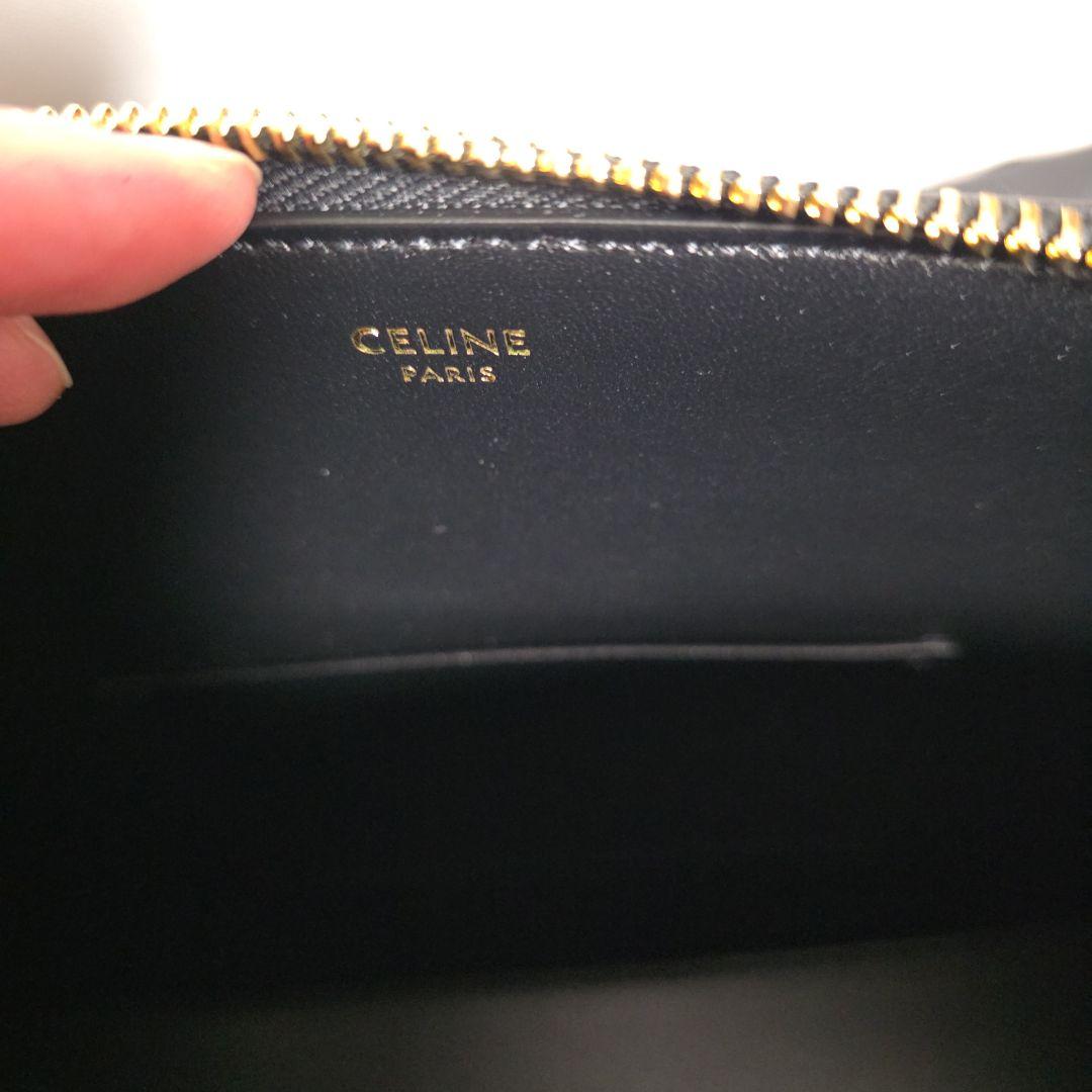 【新品】CELINE　トリオンフ　 ブラックレザー バッグ