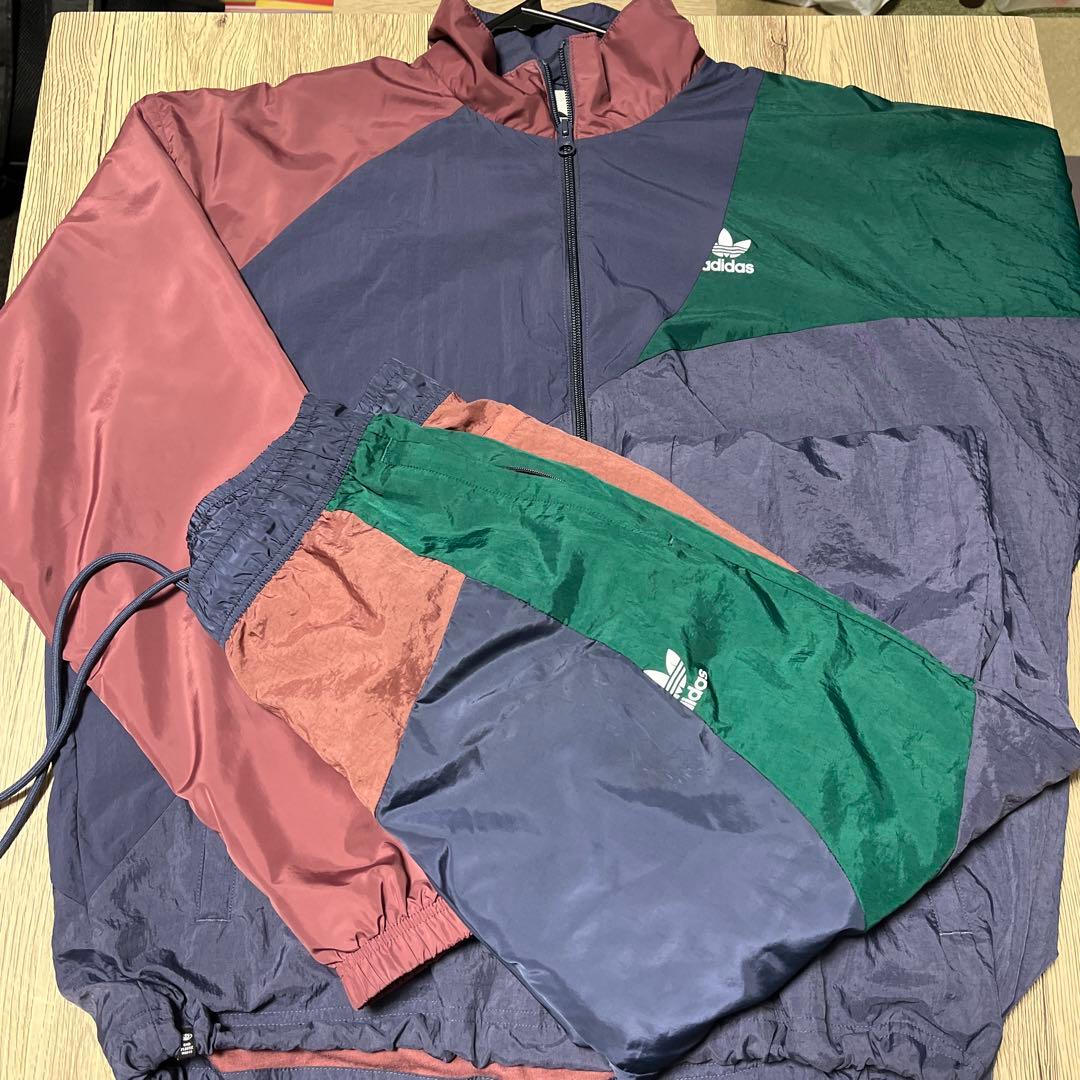 最終値下げ adidas アディダス　メンズナイロンジャケット　セットアップ