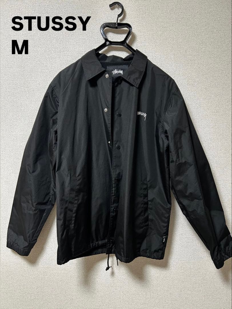 STUSSY ブラック コーチジャケット M