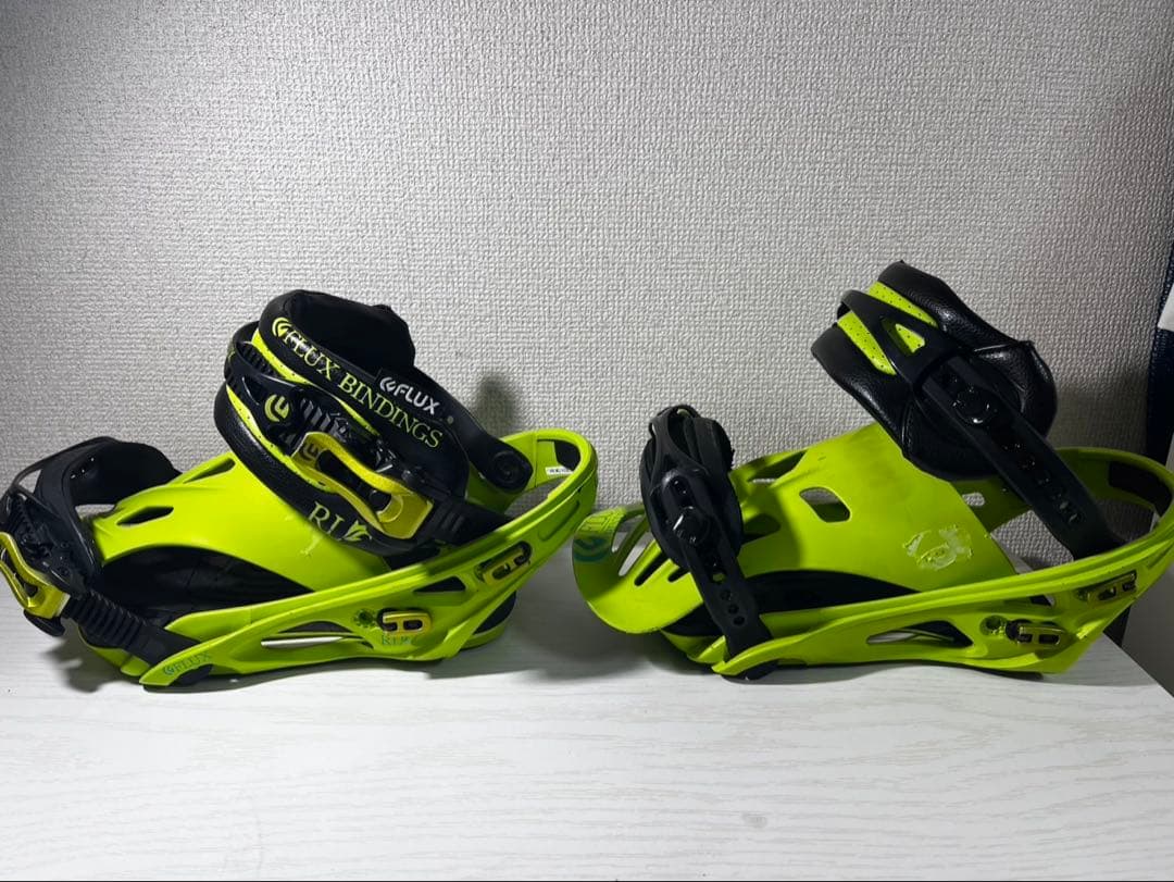 最終値下げ　FLUX スノーボード ビンディング ブラック/ライムグリーン