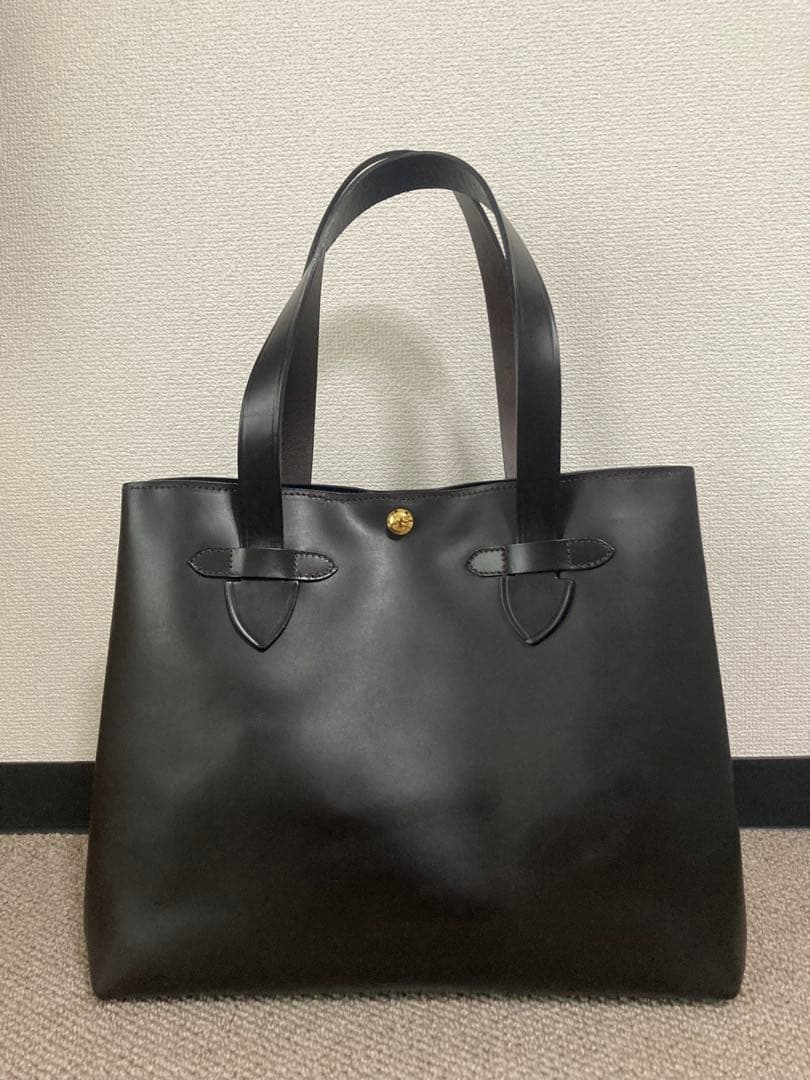 【新品同等】英国製 CROOTS ブライドルレザー トートバッグ ダークブラウン