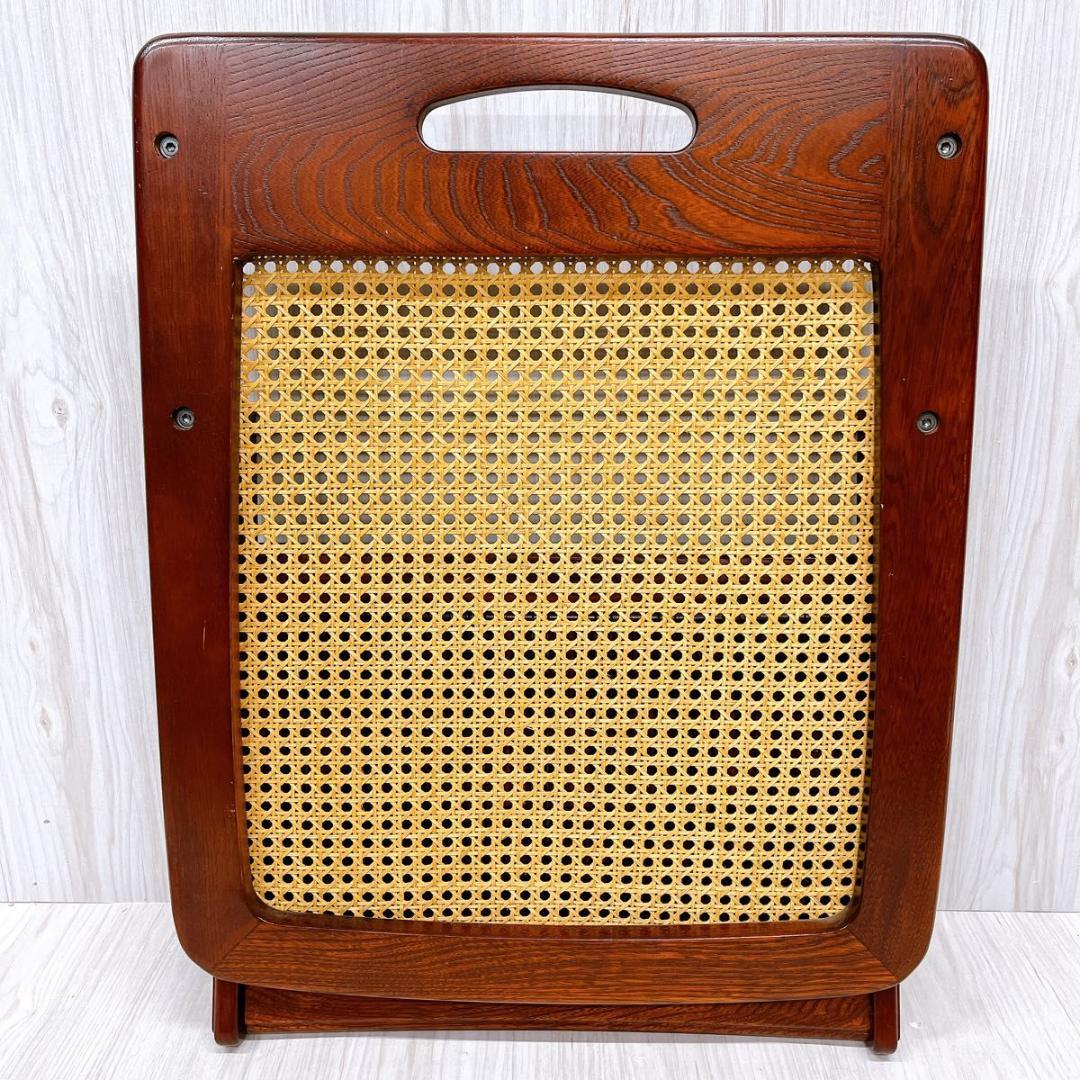 Karimoku カリモク 折りたたみ 座椅子 2台セット 籐座面 ラタン座面