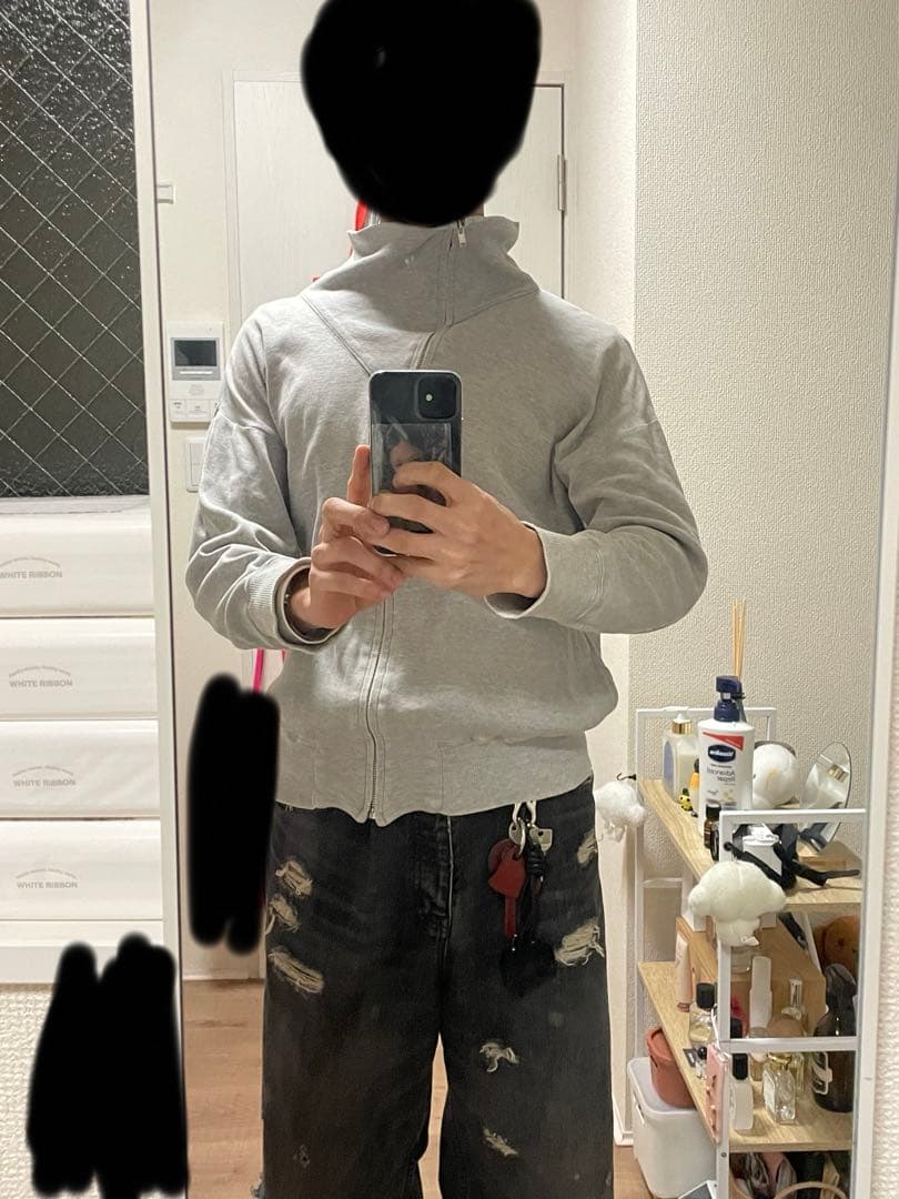 ねむたいCOMME des GARÇONSジップスウェットジャケット