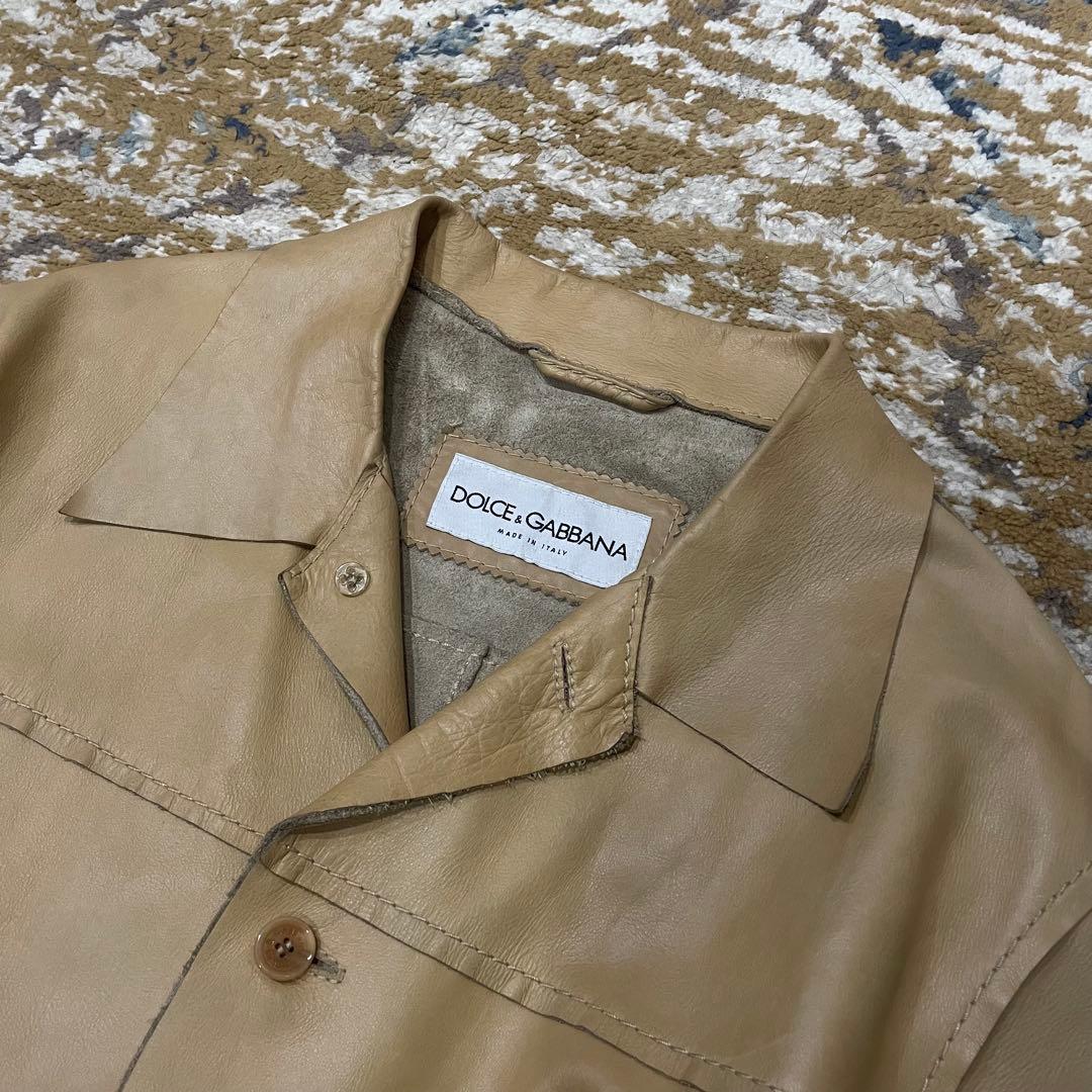 90s Dolce & Gabbana　Nappa Leather Jacket