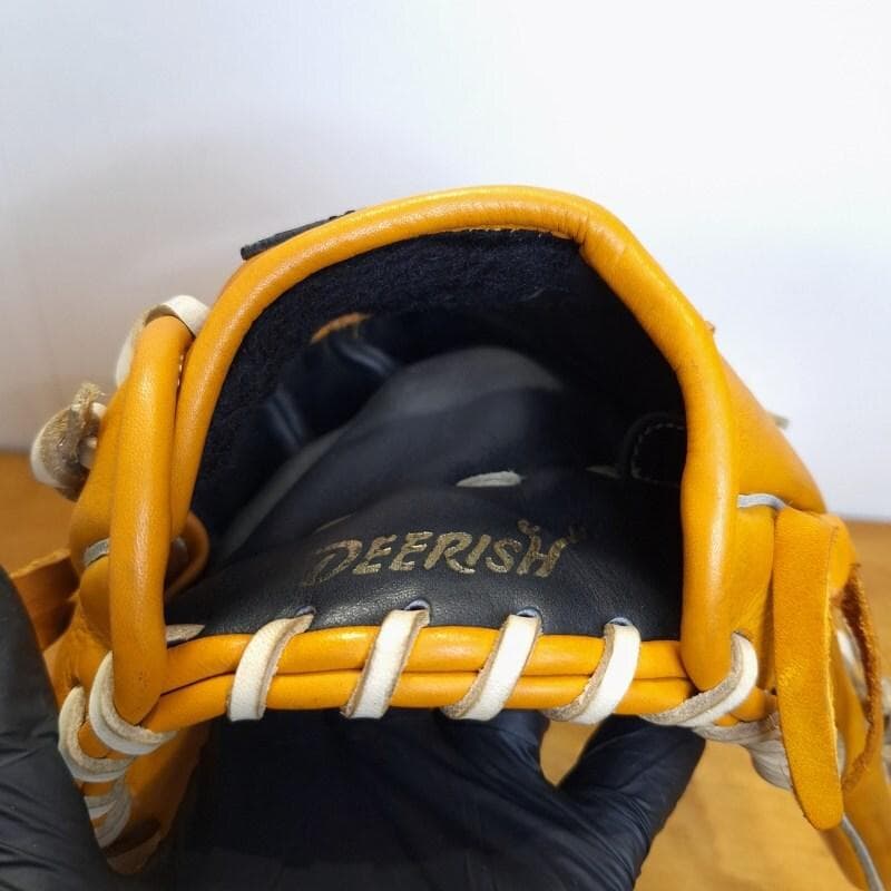 ミズノ 松井秀喜モデル 限定 ゴジラ型ウェブ 良品 外野用 軟式グローブ