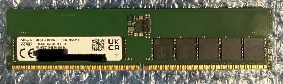 SK hynix DDR5 EC4 UDIMM. 16GB 1Rx8 中古品