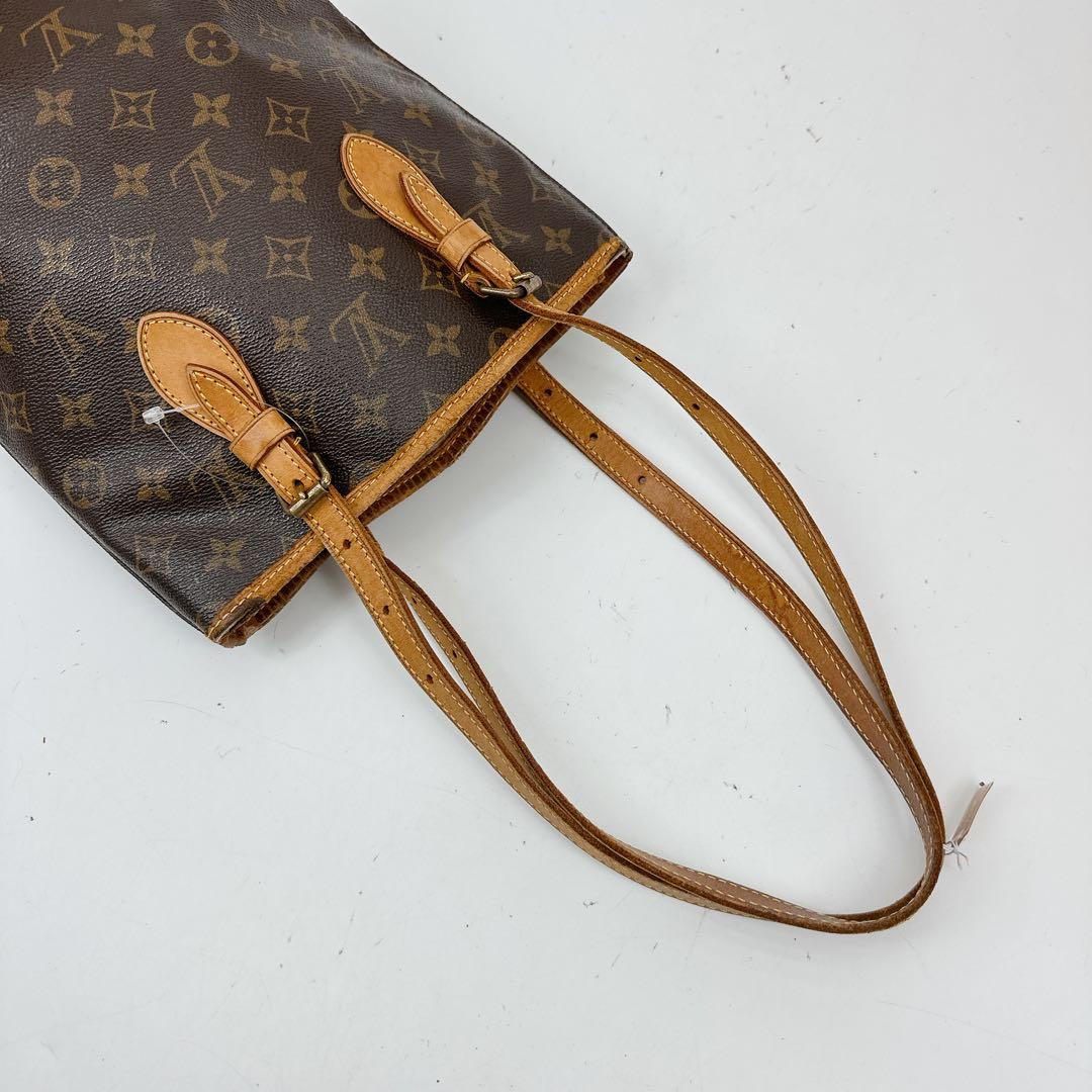 ベタなし　ルイヴィトン　モノグラム　プチバケット　ハンドバッグ