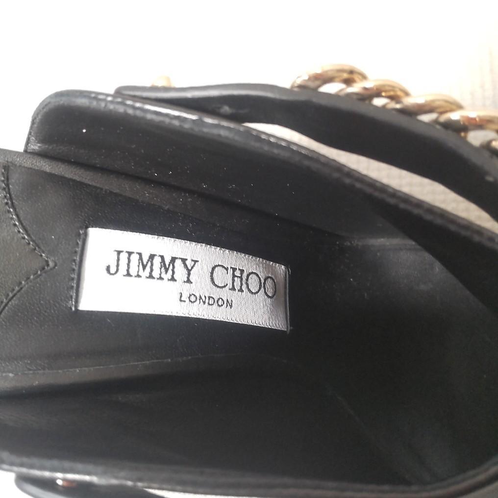 JIMMY CHOO LEXX100 ミュール 2WAY チェーン ハイヒール黒