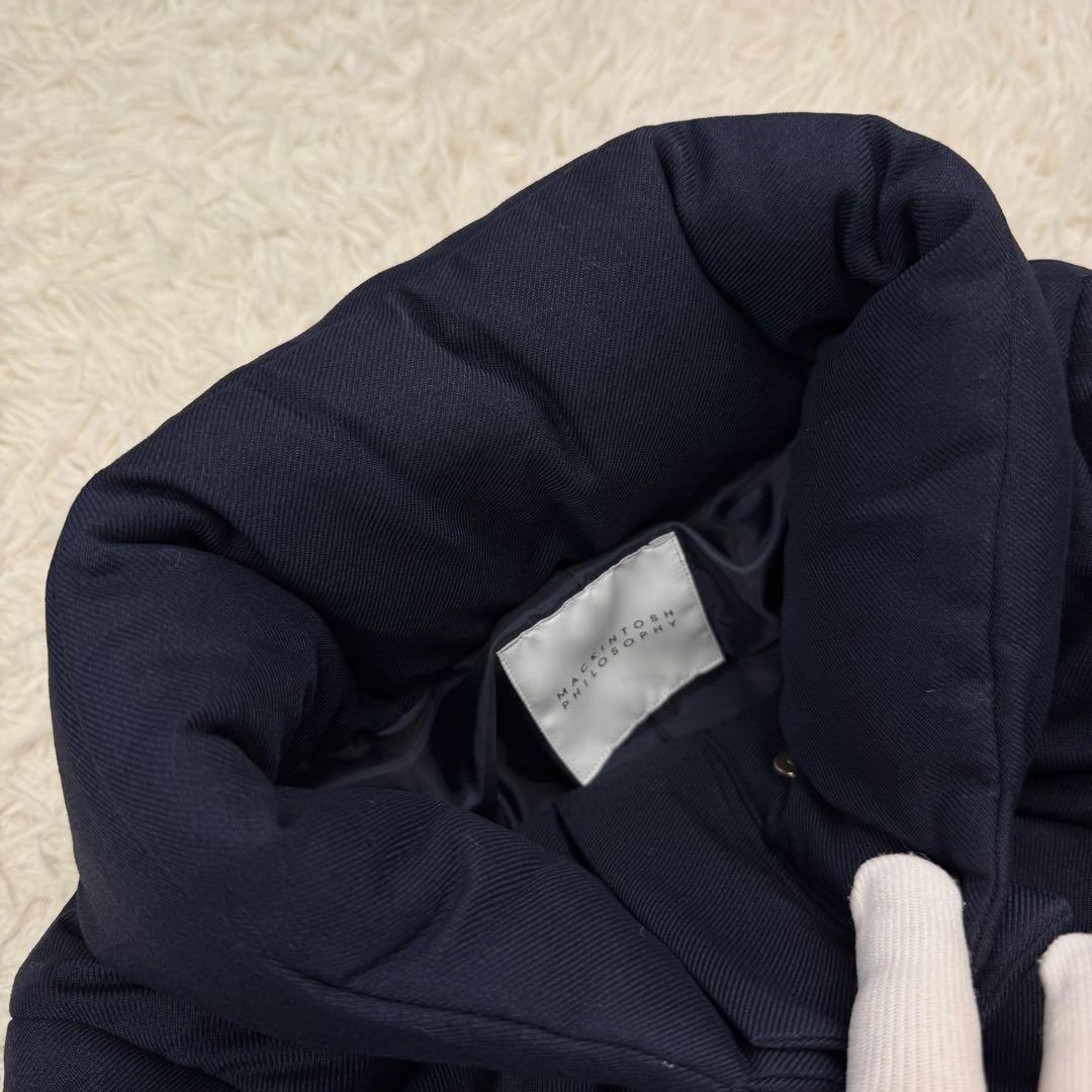 マッキントッシュフィロソフィー ウールライクツイルダウンコート ベルト 濃紺