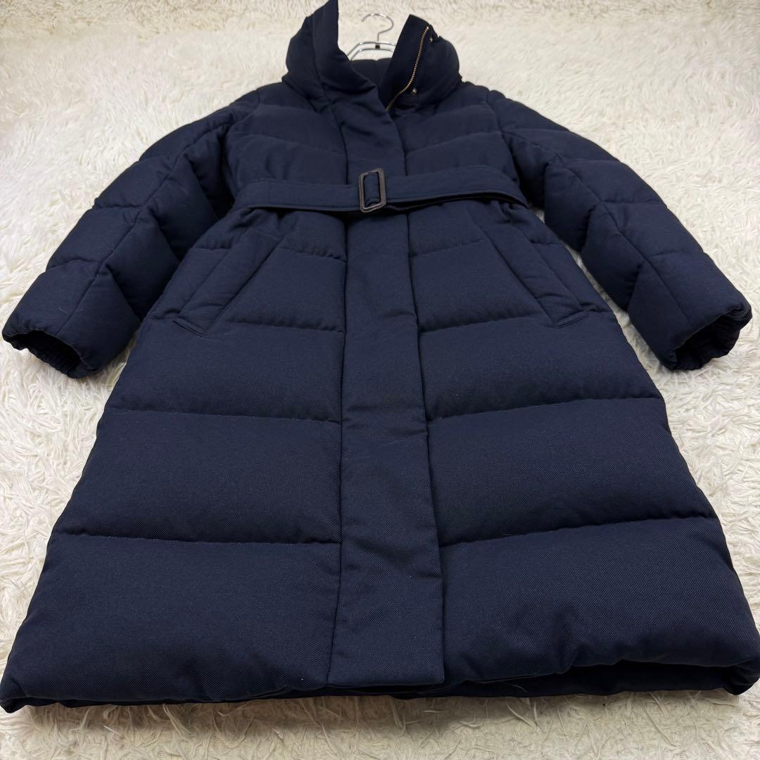 マッキントッシュフィロソフィー ウールライクツイルダウンコート ベルト 濃紺