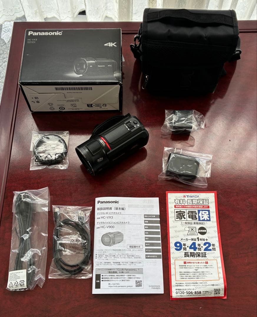 【極美品】Panasonic 4Kビデオカメラ HC-VX3 5年保証&バッグ付
