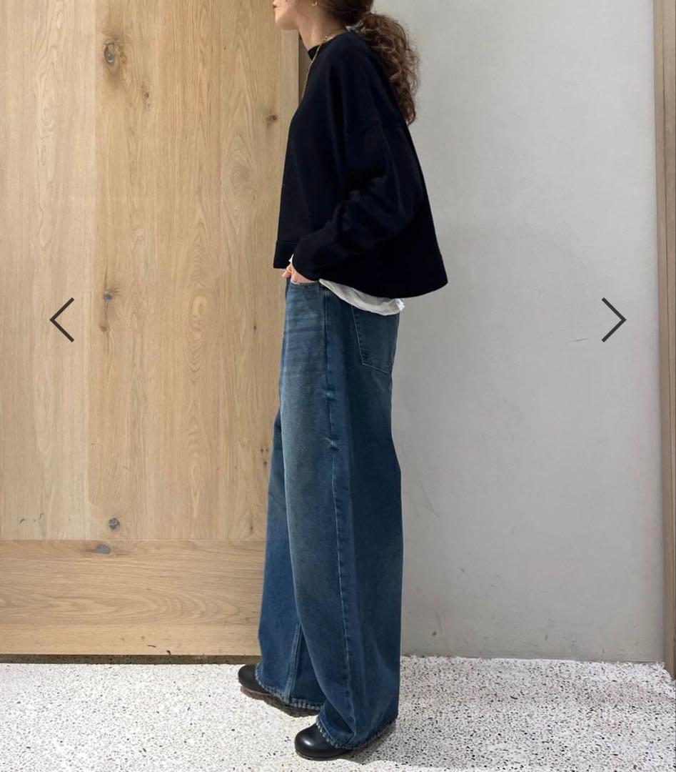 【美品】カレンソロジー ファインウールバックリボンプルオーバー ネイビー