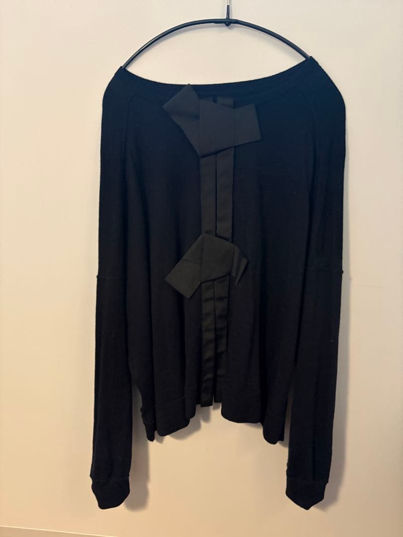 【美品】カレンソロジー ファインウールバックリボンプルオーバー ネイビー