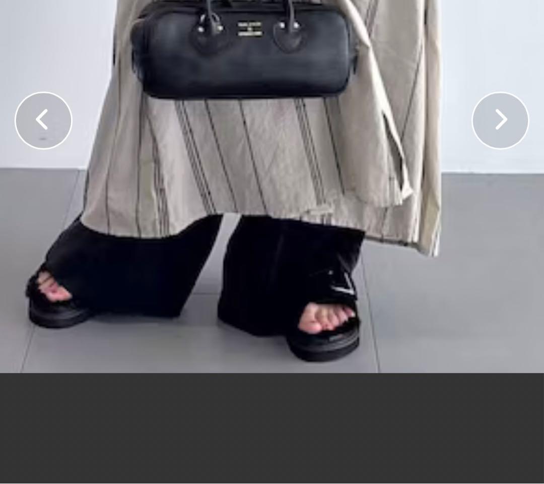 mohi ブラック　ファー サンダル 38