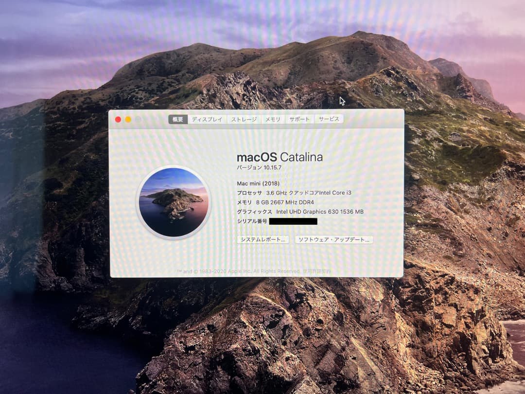 Macデスクトップ Apple Mac mini (2018) i3 8GB 256GB