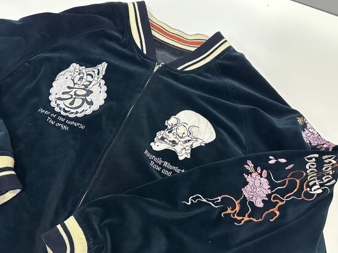 B-R-M 爆裂爛漫娘 スカジャン　七福神刺繍入り　リバーシブル